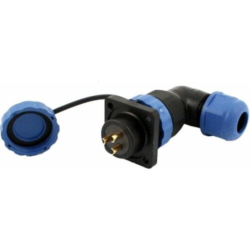 SD20 3P Square Elbow Waterproof Aviation Connector Socket IP68