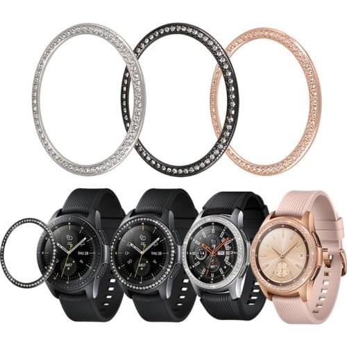 Anti Scratch Diamond Bezel Ring Adhesive Cover Replacement for Samsung Galaxy Watch 42MM/46MM/Gear S3 Frontier and Classic Smart