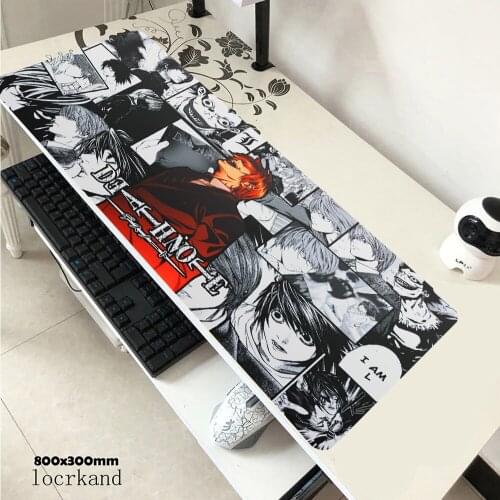 Death Note mousepad 90x40cm Light Yagami Computer mouse mat gamer gamepad Mass pattern gaming mousemat desk pad office padmouse