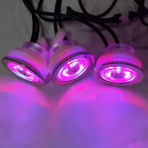 8pcs recessed waterproof RGB LED underwater massage hot tub air jet led light with 1manual light controller and 1pc adapter