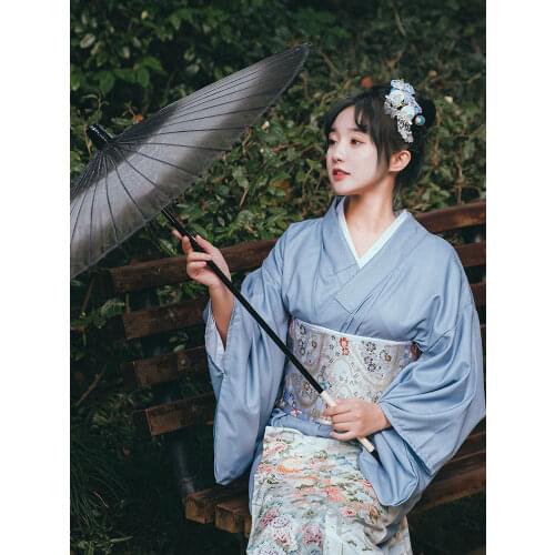Lady Kimono Modified Japanese Style Formal Yukata Traditional Womens Clothing Photo Bathrobe Vintage Cosplay Wear