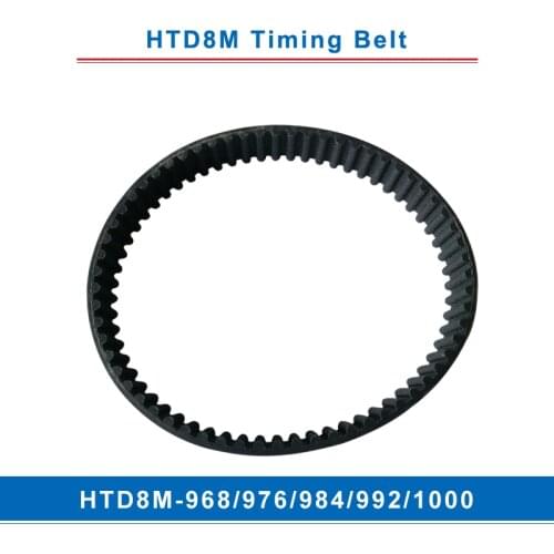 Timing belt HTD8M-968/976/984/992/1000 teeth pitch 8mm circular teeth belt width 20/25/30/40mm for 8M timing pulley