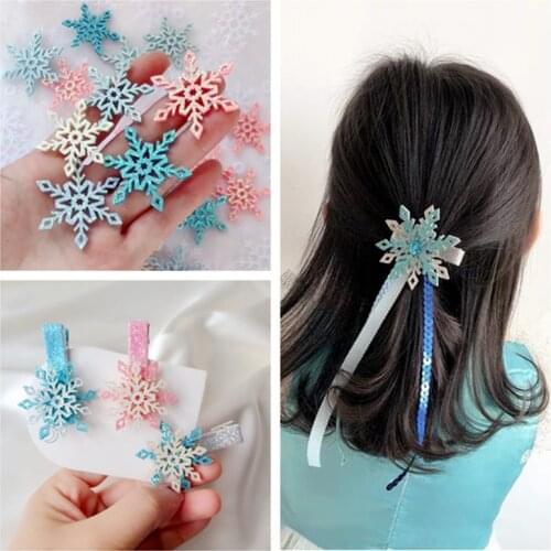 10Pcs Shining Snowflakes Home Decorations DIY Christmas Sewing Pathes Christmas Tree Ornament Decal Headwear Accessories