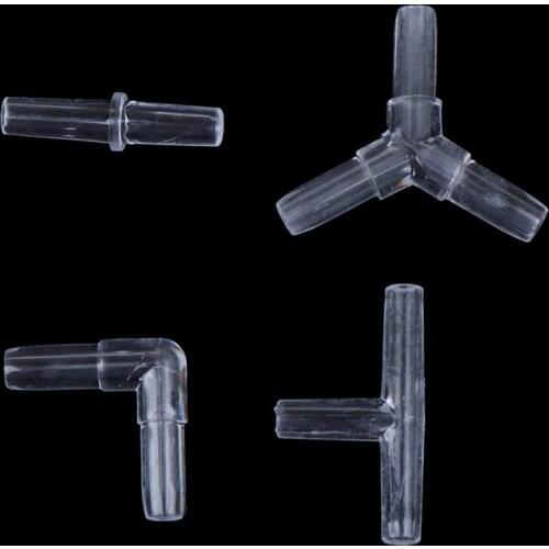 10pcs New Hot I L T Y Type Hose Equal Tee Transparent Acrylic Hose Water Pipe Connectors Aquarium Pipe