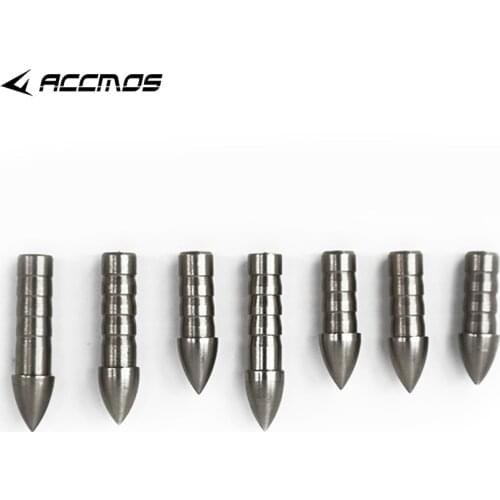 12pcs 75/80/100grain Insert Arrow Head stainsteel Arrow Tips for ID 6.2 mm Arrow Shaft Arrow Accessory