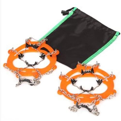 8-Teeth Ice Gripper Outdoor Anti Slip Crampons Snow Chain Covers Claw Snow Hiking Nail Chain