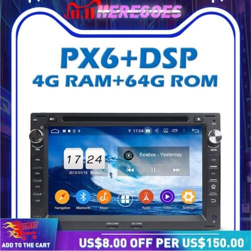 PX6 DSP IPS Car DVD Player Android 9.0 4G + 64G GPS Map RDS Radio Wifi Bluetooth 5.0 For VW Passat B5 Golf Polo Bora Jetta skoda