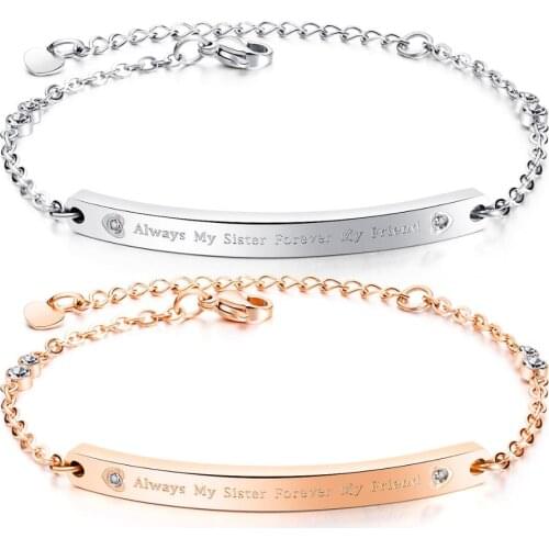 Classic Rose Gold Color Link Chain Bangle Bracelet For Women Stainless Steel Cuff Hand Jewelry Gift Dropshipping