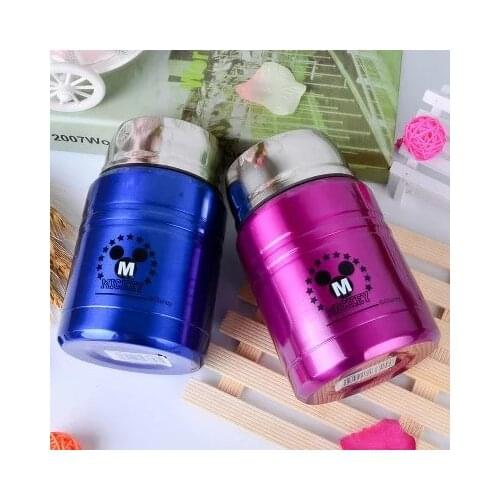 Disney Stainless Steel Cup Student Childrens Insulation Box 500ML With Spoon School Water Bottles For Kids 2021