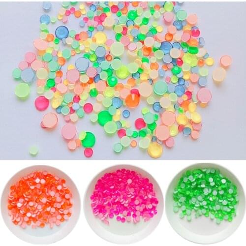 SS6-SS20 1440pcs Super Glitter Flatback Mix Fluorescence Color Non Hotfix Rhinestones For Nail Art Decoration Crystals