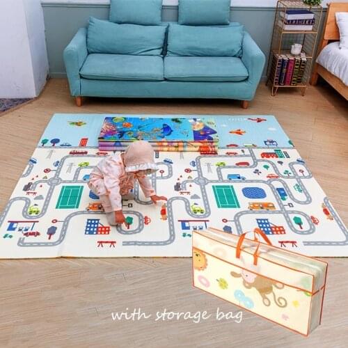 XPE Folding Baby Play Mat 1cm Thick Crawling Toys for Childrens Carpet Climbing Gyme Game Road Pad Living Room Home Kids Rug