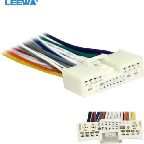LEEWA Car Audio Radio 24Pin Male Wiring Harness Adapter for Mazda 3/5/6/CX-4/CX-5 Aftermarket Audio Stereo Wire Plug Cable #6474