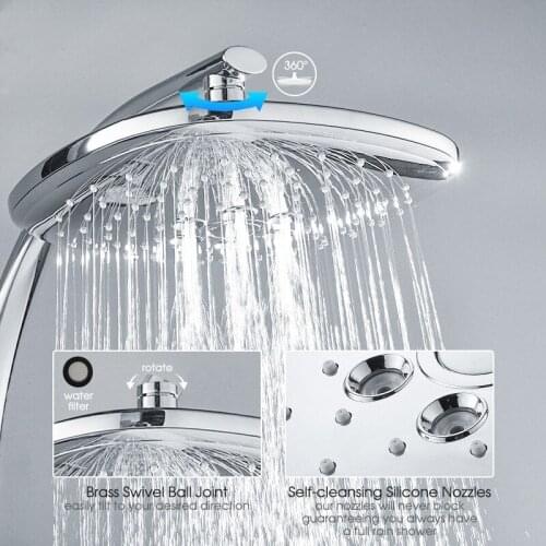10 inch strong waterfall Rainfall top shower head jet head handheld shower spray set Multi-function shower head Complete Set