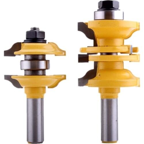 2 Pcs 1/2 inch Shank Entry Interior Door Ogee Matched RS Router Bit Set