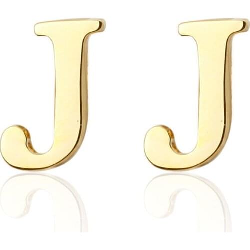 New Brand gold A-Z letter J Shirt Cufflinks for Men Jewelry Wedding Groom Alloy Cuff Links French Business Abotoaduras Gift