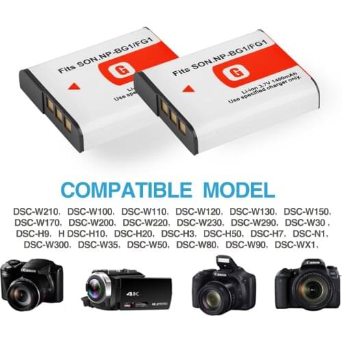 NP BG1 Battery for Sony CyberShot DSC W100 DSC-WX1 DSC-H3 DSC-H7 DSC-H9 DSC-H10 DSC-H20 DSC-H50 DSC-H55 NPFG1 BG1 Batterie