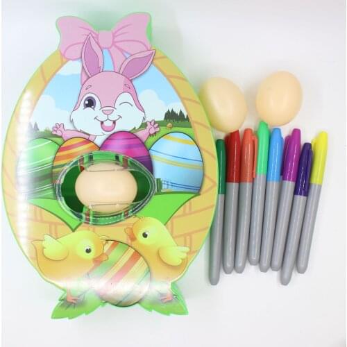 Easter Egg Painting Machine Decoration Set DIY Egg Crayon Painted Egg Light Music Learning Toys Kids Craft