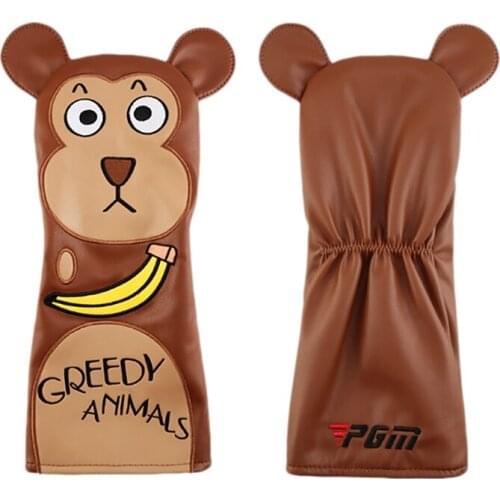 PGM 1Pcs Golf Club Head Covers PU No.1 Wood Protector Waterproof Soft Durable Cute Cartoon Shape