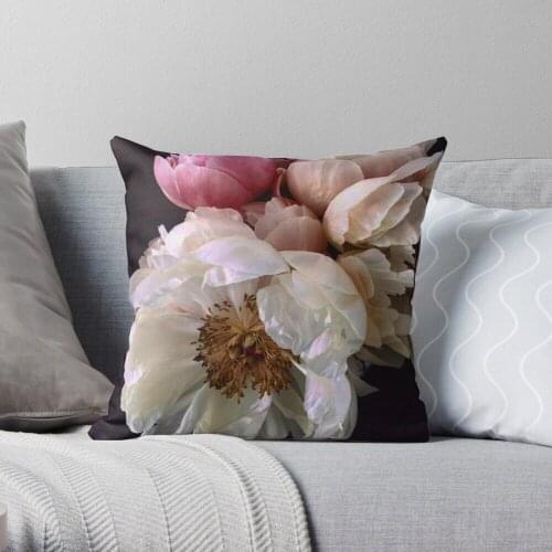 Pillowslip Peonies Throw Pillow 100% Polyester Decor PillowCase Home Cushion Cover 45*45cm
