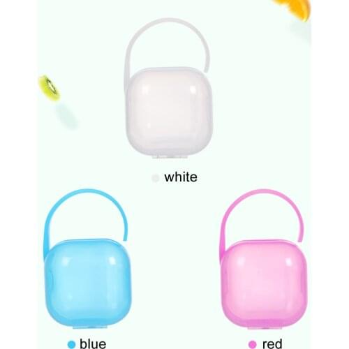 Portable Baby Pacifier Fingertip Toothbrush Container Holder Storage Box Store 1-2 Pacifier Easily, Easy to Open and Store