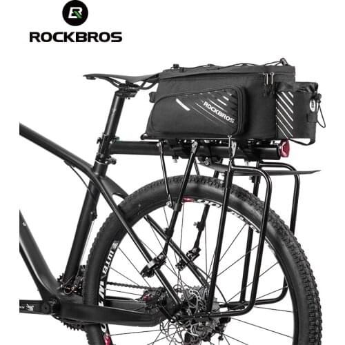 ROCKBROS Bicycle Bag Trunk Bag Pannier Nylon Bike Cycling MTB Outdoor Rack Rear Trunk Tote Bag Basket Bicycle Accessories