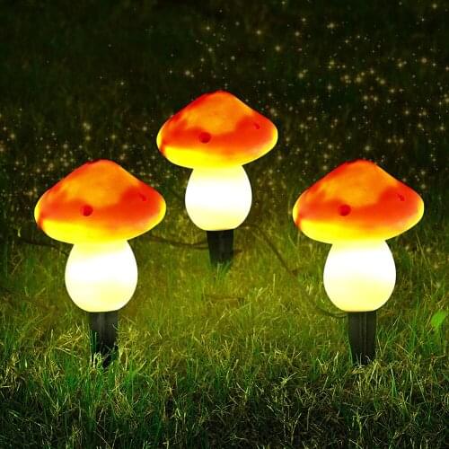 Solar LED Light Outdoor Lamp Mushroom String Lights Waterproof Lawn Stake Lamp Path Landscape Yard Garden Home Christmas Decor