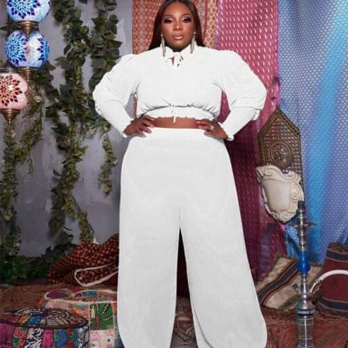 Plus Size Women Clothing Two Piece Set Fall Long Sleeve Crop Top and Pant 5xl Loungewear Sets Outfits Wholesale Dropshipping