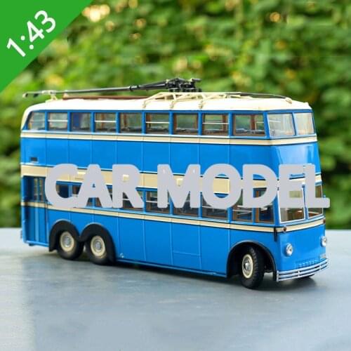 1:43 scale Alloy Toy Vehicles Russian Trolleybus Double-decker Bus Car Model Of Childrens Toy Cars Authentic Kids Toys