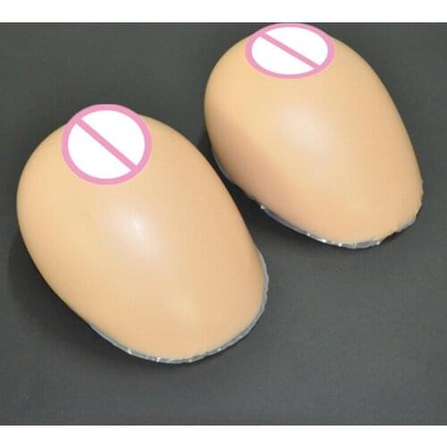 1 Pair 2800g 46E/48D/50D Cup Silicone Artificial Fake False Breast Boob 8XL Size Crossdress Silicone Forms Lingerie Sticky Bra
