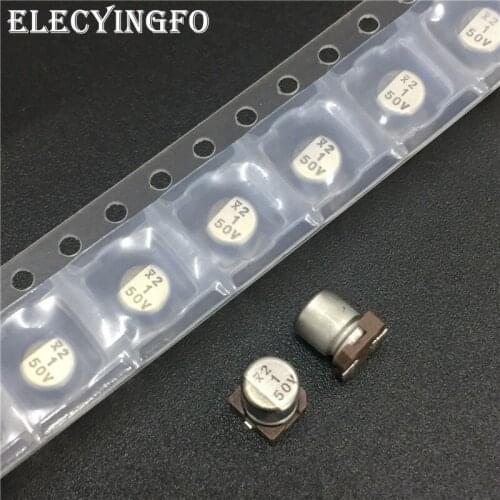 10Pcs/100Pcs 1uF 50V NICHICON WX series 4x5.4mm 50V1uF Chip type SMD Aluminum Electrolytic Capacitor