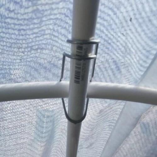 10Pcs Pipe Support Fixing Clamp Connector Steel Pressing Spring Wire Clip Buckle For Garden Greenhouse Building Hardware