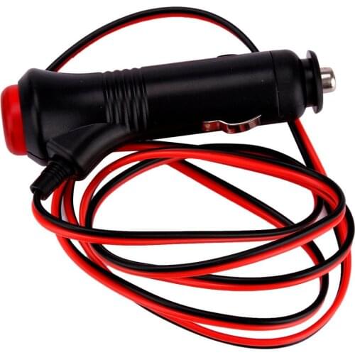 12V 24V Male Auto Car Motorcycle Cigarette Lighter Socket Power Plug Connector On Off Switch 1.5m Universal Connector Switch