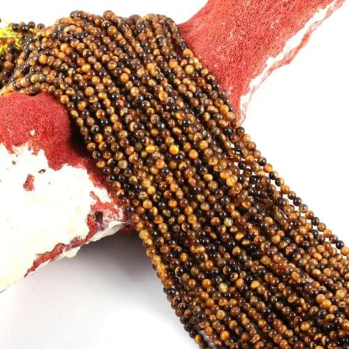 2020 New Wholesale Natural Stone Beads Tiger Eye Stone Beads for Jewelry Making Beadwork DIY Bracelet Accessories 2mm 3mm
