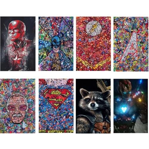 5D DIY Diamond Painting Cartoon Graffiti Art Posters Diamond Embroidery Cross Stitch Diamond Mosaic Home Decor Paint