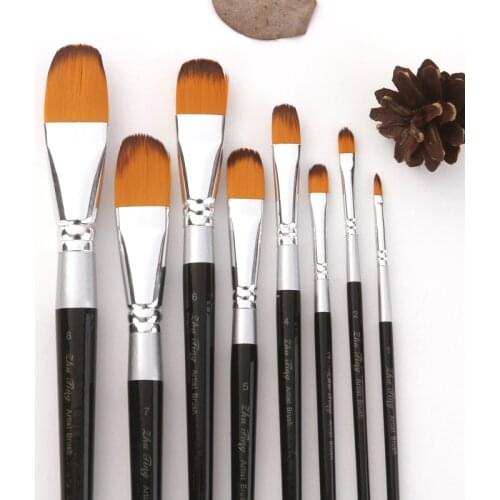 8Pcs Nylon Paint Brushes Set for Drawing Painting Acrylic Watercolor Professional Art Supplies Makeup Brush Etc