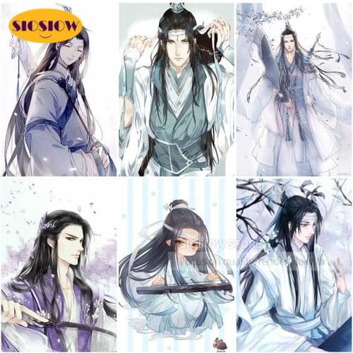 Diamond Painting Mo Dao Zu Shi Lan Wangji 5d Diamond Mosaic Embroidery Cross Stitch Full Set Home Decor Girls Room Fan Art Gifts