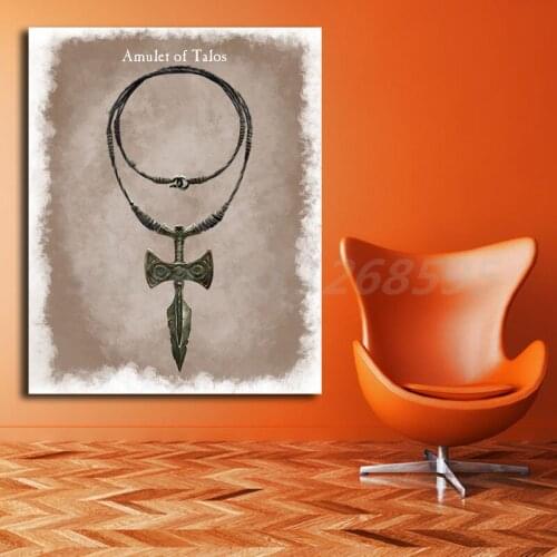 Skyrim Amulet Of Talos HD Wall Art Canvas Poster And Print Canvas Painting Decorative Picture For Office Living Room Home Decor