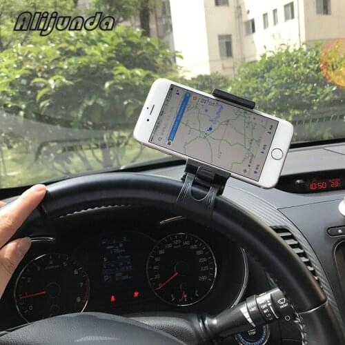 Car Steering Wheel Mount Holder Car Mount Bracket Rubber Band For Skoda Octavia Fabia Rapid Superb Yeti Roomster