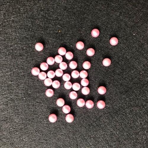 DIY Phone Case High Quality 6mm-8mm pearl Cabochon Round pink Pearl Imitation ABS Beads Jewelry Findings