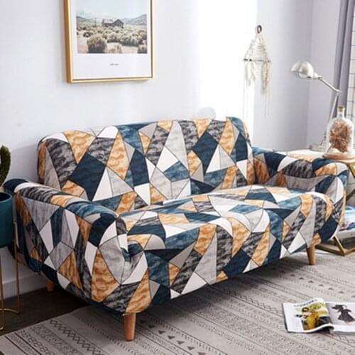 Geometric Elastic Sofa Cover for Living Room Modern Sectional Corner Sofa Slipcover Couch Cover Chair Protector 1/2/3/4 Seater