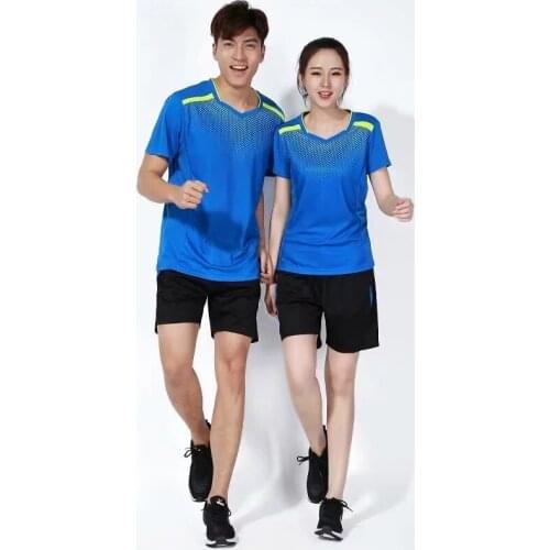 Summer Tennis And Badminton Clothes Shirt+Short Sport Suit 2019 Women And Men Jersey Quick Dry Breathable Clothing Set L2056YPC