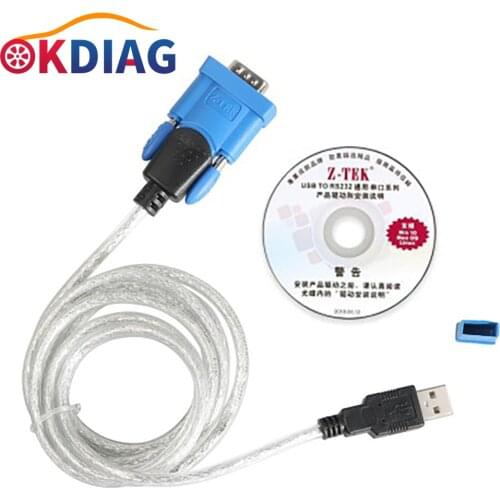 2021 Z-TEK USB1.1 To RS232 Convert Connector Z-TEK USB USB1.1 To Rs232 OBD2 Cable and Connector for HDS/MBC3/NEC Programmer