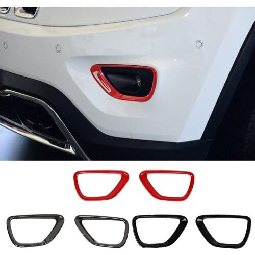ABS Exterior Front Fog Light Lamp Cover Decorative Trim Fit For Jeep Grand Cherokee 2014-2017 Car Assessoires