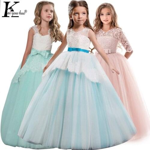 Summer Dress Elegant Kids Dresses For Girls Clothes Vestidos Girls Dress Teenagers Wedding Dress 5 6 7 8 9 10 11 12 13 14 Years