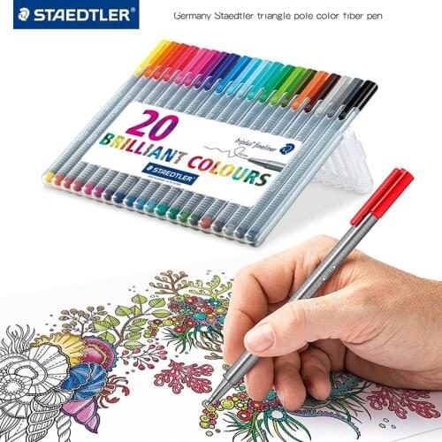 LifeMaster Staedtler Triplus Fineliner Felt Tip Drawing Pen Art Marker 0.3mm Multi Color 334SB