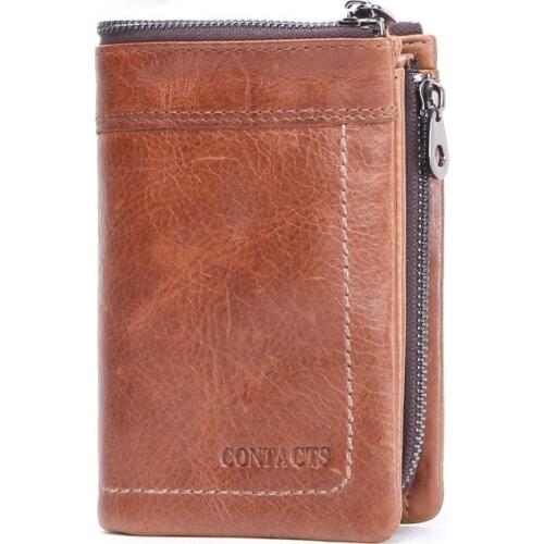 Fashion Trendy Leather Mens Wallet Retro Crazy Horse Leather Mens Wallet