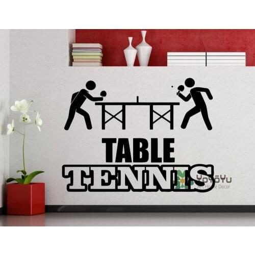 Wall Decal Table Tennis Sports Ping Pong Vinyl Sticker Home Interior Decoration Waterproof High Quality Mural Art Mural NY-167