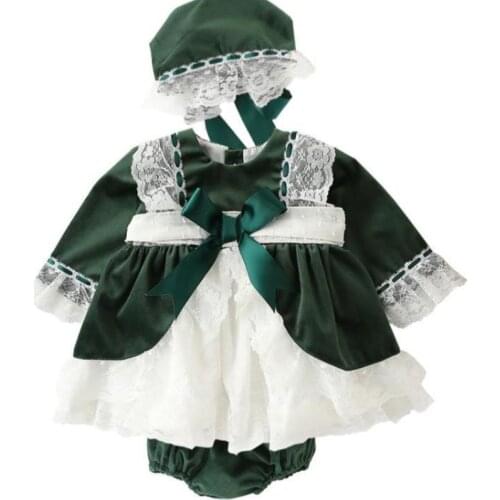 New summmer girl Velvet Dress Party Bow Lace Dress Princess Kids Clothing