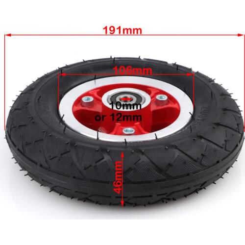 200*50 Electric Scooter Wheel Electric Vehicle Pneumatic Tire Inner Tube with Alloy Rim 8 Inch Scooter Wheel 200x50 Tire