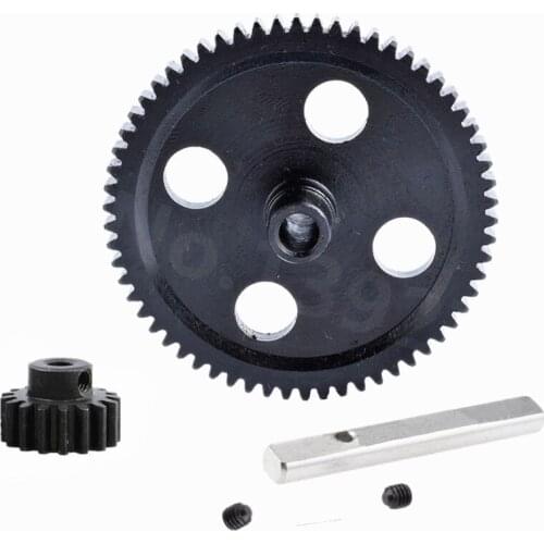 12428-0015 Black Metal Diff Main Motor Center Reduction Gear 62T+ Motor Point Gear 17T For WLtoys 1/12 12428 12423 RC Car